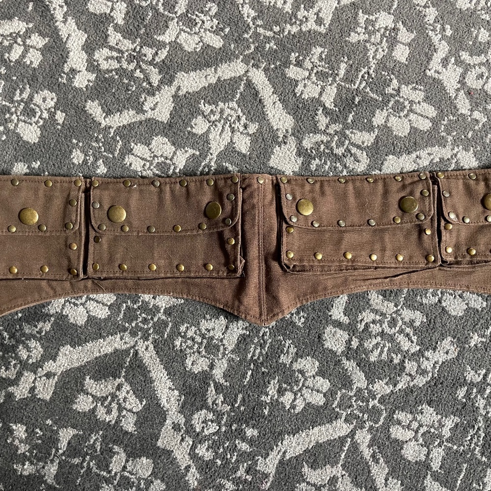 Brown & Bronze utility belt - canvas